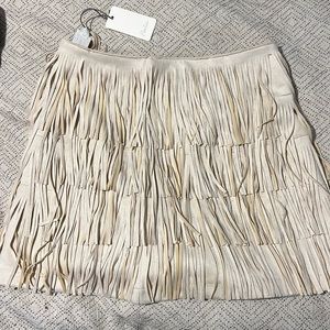VICI tan suede tassel skirt - never worn